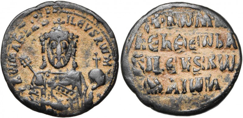Romain Ier Lécapène (920-944), AE follis, 931-944, Constantinople. D/ B. cour. d...