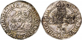 BRABANT, Duché, Charles le Téméraire (1467-1477), AR double briquet, 1475, Anvers. D/ Deux lions assis et affrontés. Entre leurs t., un briquet. R/ Ec...
