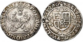 BRABANT, Duché, Charles le Téméraire (1467-1477), AR double briquet, 1476, Anvers. D/ Deux lions assis et affrontés. Entre leurs t., un briquet. R/ L'...