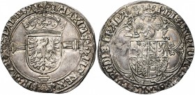 BRABANT, Duché, Philippe le Beau (1482-1506), AR quatre patards, 1489, Anvers. Au titre de Maximilien de Habsbourg, roi des Romains. D/ lis MAXIM'-LIA...