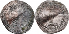 BRABANT, Duché, Philippe le Beau (1482-1506), AR toison d'argent, 1502, Maastricht. D/ Ecu couronné d'Autriche-Bourgogne, entouré du collier de la Toi...