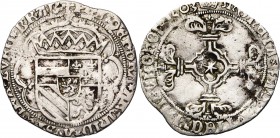 BRABANT, Duché, Philippe le Beau (1482-1506), AR double patard, 1503, Maastricht. D/ Ecu couronné d'Autriche-Bourgogne. R/ Croix fleuronnée, une étoil...