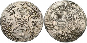 BRABANT, Duché, Albert et Isabelle (1598-1621), AR demi-patagon, 1616, Bruxelles. D/ Croix de Bourgogne, sous une couronne, entre les monogrammes cour...