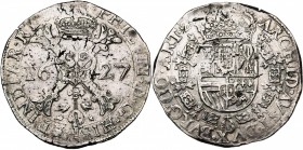 ARTOIS, Comté, Philippe IV (1621-1640), AR patagon, 1627, Arras. D/ Croix de Bourgogne sous une couronne, portant le bijou de la Toison d'or. R/ Ecu c...