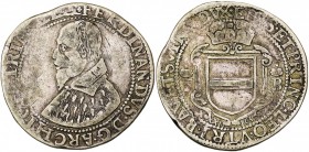 LIEGE, Principauté, Ferdinand de Bavière (1612-1650), AR nouveau daler Ferdinand de 32 sols, 1637, Liège. D/ B. à g. R/ Cartouche aux armes de Bouillo...
