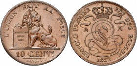BELGIQUE, Royaume, Léopold Ier (1831-1865), Cu 10 centimes, 1832. BRAEMT F. avec point. Bogaert 19A.
presque Superbe