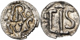 CAROLINGIENS, Charlemagne (768-814), AR denier, 768-793/794, Clusis. D/ Dans le champ, CARO/LVS en deux lignes (A et R liés). R/ CLS sous un trait. A ...