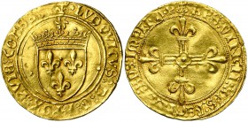 FRANCE, Royaume, Louis XII (1498-1515), AV écu d'or au soleil de Provence, s.d. (1503-1506), Aix (P et point 9e). 3e type. D/ Ecu de France couronné s...
