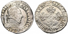FRANCE, Royaume, Henri III (1574-1589), AR franc au col plat, 1576B, Rouen. D/ B. l. et cuir. à d. R/ Croix feuillue et fleurdelisée, H en coeur. Dupl...