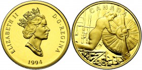 CANADA, Elisabeth II (1952-), AV 100 dollars, 1994. Effort de guerre pendant la Seconde Guerre mondiale. Fr. 32.
Flan poli