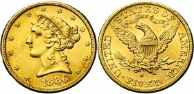 ETATS-UNIS, AV 5 dollars, 1886S. Fr. 145.
presque Superbe