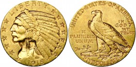 ETATS-UNIS, AV 5 dollars, 1915. Tête d'Indien. Fr. 148.
Très Beau