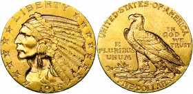 ETATS-UNIS, AV 5 dollars, 1915. Tête d'Indien. Fr. 148.
Très Beau à Superbe