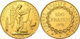 FRANCE, Troisième République (1871-1940), AV 100 francs, 1878A, Paris. Gad. 1137; Fr. 590. Petits coups.
Très Beau à Superbe