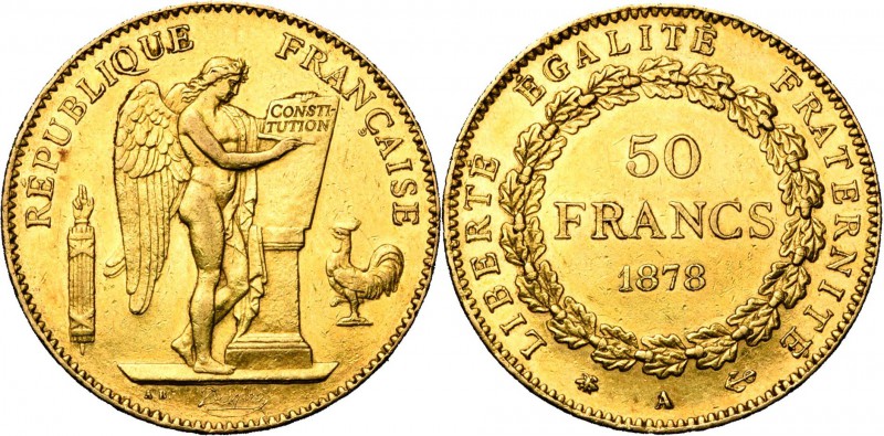 FRANCE, Troisième République (1871-1940), AV 50 francs, 1878A, Paris. Gad. 1113;...