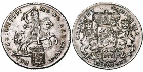 NEDERLAND, WEST-FRIESLAND, AR dukaton (zilveren rijder), 1791. Vz/ Ridder te paard n.r. boven het gekroond provinciewapen. Kz/ Gekroond Generaliteitsw...