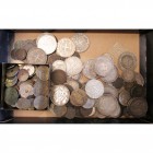 lot de 1,5 kg de monnaies (900g en argent), dont: Empire romain, antoninien de Gordien III; Brabant, demi-couronne 1758, 1788A; Belgique, 5 francs 185...