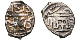 GIRAY KHANS, Mengli Giray (AD 1467-1515/AH 872-921) AR akçe, AH 903, Kaffa. Ret. 154. 0,63g Nicely polished.
about Very Fine