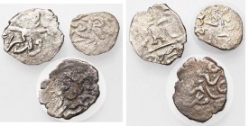 GIRAY KHANS, Ghazi Giray II (AD 1588-1608/AH 996-1017) lot of 3 silver akçe struck at Guzlu (Eupatoria). Retowski 1-10, 33, 81.
Fine - Very Fine