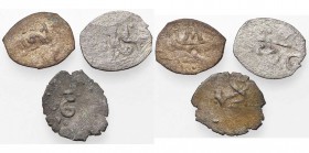 GIRAY KHANS, Dewlet Giray III (1st reign) (AD 1769-1770/AH 1182-1183) beshlik. lot of 3 billon beshlik struck at Baghsha Saray. Retowski 1, 4, -.
ver...