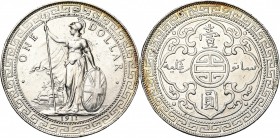 ASIA, British Trade Coinage, George V (1910-1936), AR dollar, 1911B, Bombay. K.M. T5. Cleaned.
Very Fine
