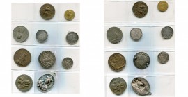 lot de 10 médailles et jetons, dont: Grande-Bretagne, 1741, Prise de Cartagène; 1800, L'amiral Nelson; Pays-Bas Méridionaux, 1781, Th. van Berckel, In...