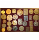 BELGIQUE - FRANCE, lot de 27 médailles, dont: 1903, Charlier, Monument en l'honneur de Jules Bara à Tournai; 1911, Mauquoy, Exposition de Charleroi; 1...