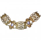 AUTRICHE, Ordre de la Toison d’or, fragment d’un collier de l’Ordre (cinq maillons, trois briquets et deux fusils); Vermeil, longueur totale 14,5 cm....