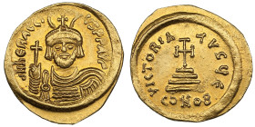 Byzantine Empire (Constantinople) AV Solidus ND (610-613) - Heraclius (610-641)
4.31g. 21mm. AU/UNC. Magnificent, lustrous specimen with a strong str...