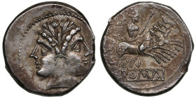 Roman Republic (Rome) AR Didrachm or Quadrigatus ND (c. 225-212 BC) - Anonymous
6.60g. 21mm. AU/AU. A striking near mint state exemplar, displaying v...