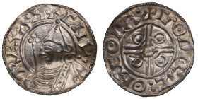 England (Colchester) AR Penny ND (c.1023-1029) - Cnut (1016-1035)
1.21g. UNC/AU. Pointed helmet type. Godric, moneyer. Obv.: Draped and cuirassed bus...