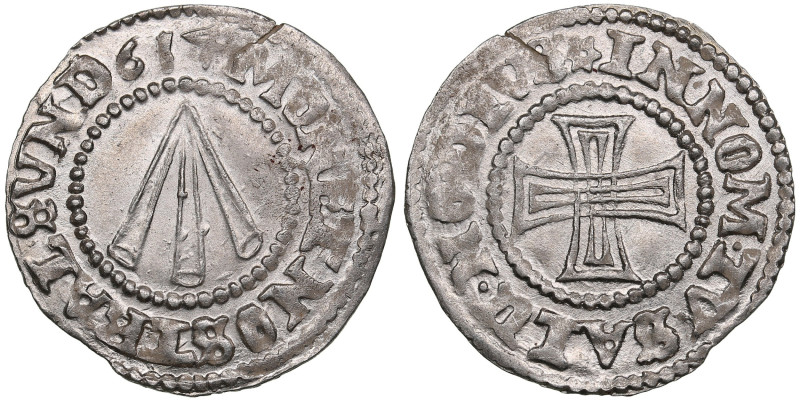 German States, Free City of Stralsund Kreuzgroschen 1614
2.39g. UNC/UNC. An out...