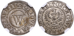 German States, State of Brandenburg-Prussia (Königsberg) BI Schilling / Solidus 1633/32 - Georg Wilhelm (1619-1640) - NGC MS 62
Top Pop — the highest...