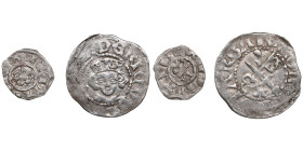 Bishopric of Dorpat AR Schilling & AR Pfennig (2)
Various condition. Pfennig (lübische) ND (c.1396-1400) - Dietrich III Damerov (1379-1400). Haljak 4...