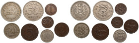 Coins of Estonia 1928-1939 (8)
Various condition. 1 Sent 1929. KM 10. 1 Sent 1939. KM 19. 2 Senti 1934. KM 15. 5 Senti 1931. KM 11. 10 Senti 1931. KM...