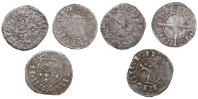 Coins of Livonia (3): Archbishopric of Riga (2), Livonian Order (Wenden)
Various condition. Sold as is, no returns. Archbishopric of Riga Schilling N...
