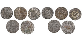 Free City of Riga 1 Schilling 1570-77 (5)
Various condition. Date on rev. Dated (15)70; (15)71; (15)7Z; (15)75; (15)77. Haljak 938; 946a; 948c; 955; ...