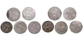 City of Riga under Polish rule, BI Schilling / Solidus – Sigismund III Vasa (1587-1632) (5)
Various condition. Dated (15)99; 1611; 1613; 1617; 6Z0. H...