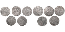 City of Riga under Swedish rule, AR Dreipölker (1⁄24 Taler) (5)
Various condition. Gustav II Adolf (1611-1632) (4). Dated (16)22 (2); (16)24 (2). Hal...