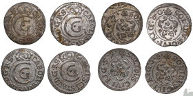 City of Riga under Swedish rule BI Schilling / Solidus (4) - Karl X Gustav (1654-1660)
Various condition. Dated (16)57; (16)58; (16)59; (16)60. Halja...