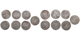 Lithuania, Grand Duchy (Vilnius) AR ½ Groat / Półgrosz – Sigismund II Augustus (1544-1572) (7)
Various condition. Dated 1549 (2); 1550; 1557 (3); 156...