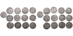 Lithuania, Grand Duchy (Vilnius) AR ½ Groat / Półgrosz – Sigismund II Augustus (1544-1572) (13)
Various condition. Dated 1556; 1557; 1558; 1559; 1560...