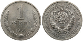 Russia (USSR) 1 Rouble 1966
7.43g. UNC/UNC. Circulation issue. Fedorin 16. Rare.