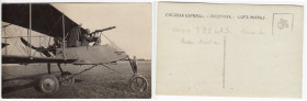 Russian Empire Photocard – WWI Aviator with Machine Gun in Early Biplane, ca. 1914–1917
Sold as seen. Rare.