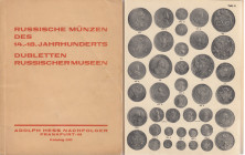 Russische Münzen des 14.-18. Jahrhunderts. Dubletten Russischer Museen, 1932
Adolph Hess Nachfolger, Katalog 210, Frankfurt am Main 1932, pages 53, p...