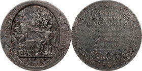 FRANCE. Constitution. Bronze 5 Sols Token, Year IV/1792. Birmingham (Soho) Mint. VERY FINE.