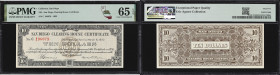 San Diego, California. San Diego Clearing House Certificate. 1933 $10. PMG Gem Uncirculated 65 EPQ.