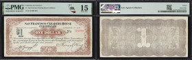 San Francisco, California. San Francisco Clearing House Certificate. 1907 $1. PMG Choice Fine 15.