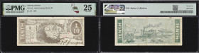 Stockton, California. Labor Exchange Branch 46 - Stockton. 1896 1/10 Unit. PMG Very Fine 25.