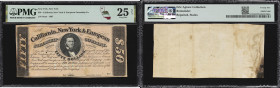 New York, New York. California, New York & European Steamship Company. 1867 $50. PMG Very Fine 25 Net. Repaired, Stains. Remainder.